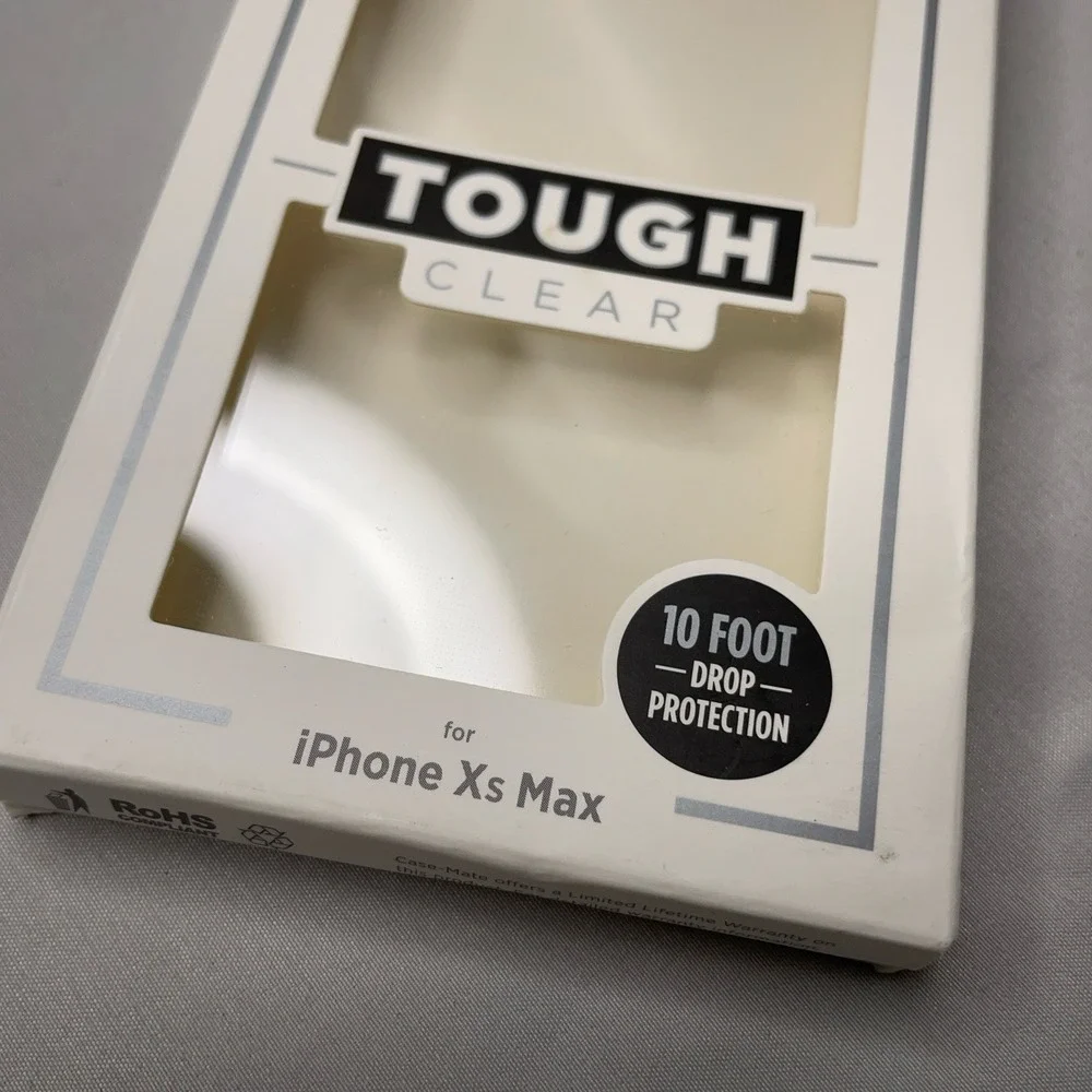 Case-Mate Tough Clear Case for iPhone XS Max Shock Absorbing Anti-Scratch New